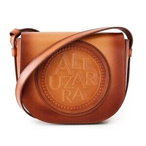 Altuzarra Medallion Women's Leather Saddle Bag in Brushed (MSRP $895)